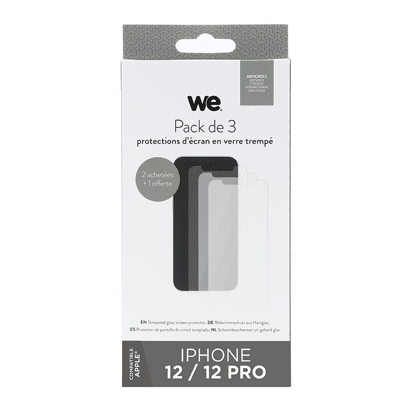 Acheter Pack De 3 Films De Protection We Apple Iphone 12/12 Pro Bon état - 14,98 € Pack De 3 Films De Protection We Apple Iphone 12/12 Pro Bon état - reconditionné disponible sur Electro Depot